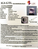 Load image into Gallery viewer, 2.76/CT Natural Purple Sapphire Stone with Govt. Lab Certificate-91010