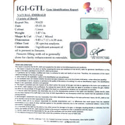 2.87/CT Natural Emerald Stone with Govt. Lab Certificate (12210)