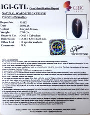 8.85 Ratti Natural Scapolite Cat's Eye with Govt. Lab Certified-(1221)