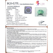 3.49/CT Natural Panna Stone with Govt. Lab Certificate (6771)