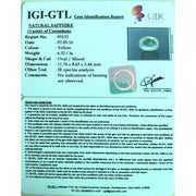 6.32/CT Natural Yellow Sapphire With Govt Lab Certificate (34410)