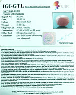 Load image into Gallery viewer, 7.06/CT Natural Ruby with Govt. Lab Certificate-95538