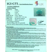 2.81/CT Natural Emerald Stone with Govt. Lab Certificate (12210)