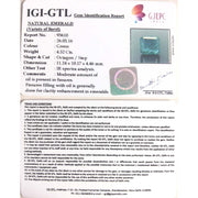 4.52/CT Natural Panna Stone with Govt. Lab Certificate (6100)