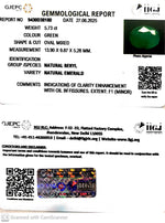Load image into Gallery viewer, 5.73/CT Natural Panna Stone with Govt. Lab Certificate (6771)
