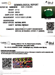 5.71/CT Natural Panna Stone with Govt. Lab Certificate (4551)