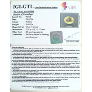 1.88 Ratti yellow sapphire with Govt Lab Certificate-(YELSA9V)
