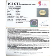 5.52 Ratti yellow sapphire with Govt Lab Certificate-(4100)