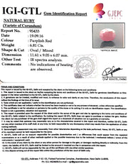 7.74 Ratti Natural Neo Burma Ruby with Govt Lab Certificate-(3441)