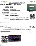 Load image into Gallery viewer, 5.60/CT Natural Panna Stone with Govt. Lab Certificate (45510)