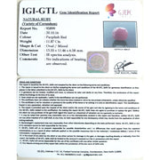 13.19 Ratti Natural New Burma Ruby with Govt. Lab Certificate-(3441)