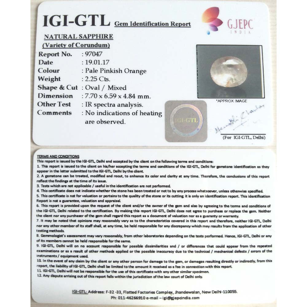 2.50 Ratti Natural yellow sapphire with Govt Lab Certificate-(4100)