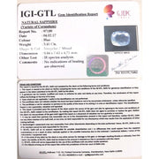 3.41/CT Natural Blue Sapphire with Govt Lab Certificate-BLUSA9U