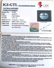 2.91/CT Natural Ceylonese Pukhraj with Govt Lab Certificate-YELSA9U