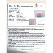 7.66 Ratti Natural Mozambique Ruby with Govt. Lab Certificate (7881)