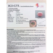 6.99 Ratti Natural New Burma Ruby with Govt. Lab Certificate-(3441)