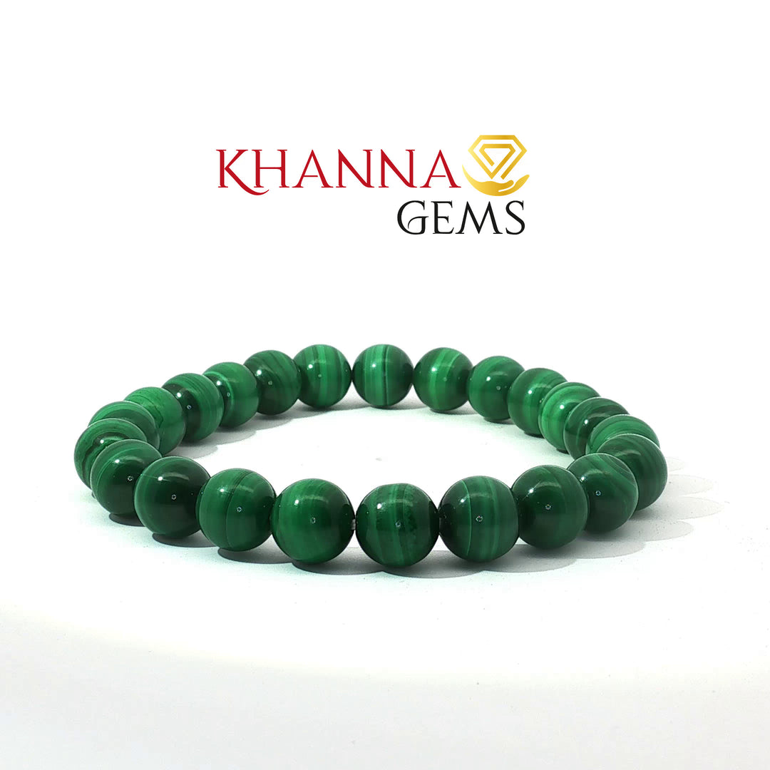 Natural Malachite Bracelet (Small Beads)