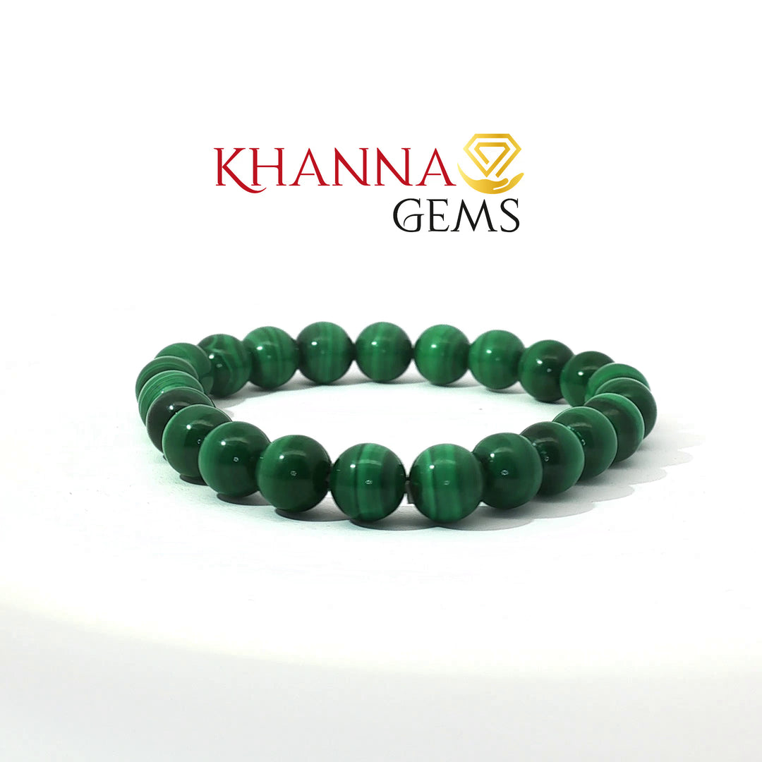 Natural Malachite Bracelet (Small Beads)