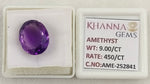 Load image into Gallery viewer, 9.00/CT Natural Amethyst Gemstone with Govt. Lab Certificate