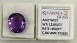 Load image into Gallery viewer, 12.05/CT Natural Amethyst Gemstone with Govt. Lab Certificate