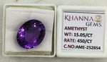 Load image into Gallery viewer, 15.05/CT Natural Amethyst Gemstone with Govt. Lab Certificate