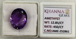 Load image into Gallery viewer, 12.85/CT Natural Amethyst Gemstone with Govt. Lab Certificate