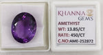 Load image into Gallery viewer, 13.85/CT Natural Amethyst Gemstone with Govt. Lab Certificate