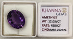 Load image into Gallery viewer, 12.05/CT Natural Amethyst Gemstone of Premium Quality with Govt. Lab Certificate
