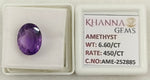 Load image into Gallery viewer, 6.60/CT VIOLET Color Natural Amethyst Gemstone with Govt. Lab Certificate