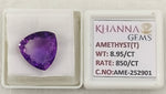 Load image into Gallery viewer, 8.95/CT Natural VIOLET Color Amethyst Gemstone with Govt. Lab Certificate