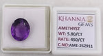 Load image into Gallery viewer, 6.44Ratti Natural Amethyst Gemstone with Govt. Lab Certificate-252911