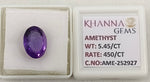 Load image into Gallery viewer, 5.45/CT Natural Amethyst Gemstone with Govt. Lab Certificate