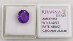 Load image into Gallery viewer, 5.10/CT Natural Amethyst Gemstone with Govt. Lab Certificate