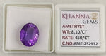 Load image into Gallery viewer, 8.10/CT Natural Amethyst Gemstone with Govt. Lab Certificate