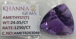 Load image into Gallery viewer, 24.05/CT Natural Amethyst Gemstone with Govt. Lab Certificate