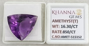 16.30/CT Natural Amethyst Gemstone with Govt. Lab Certificate-AMET515152