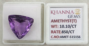 10.10/CT Natural Amethyst Gemstone with Govt. Lab Certificate-AMET515156