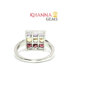 3.46/GM AMETHYST CITRINE GARNET RING - G0509