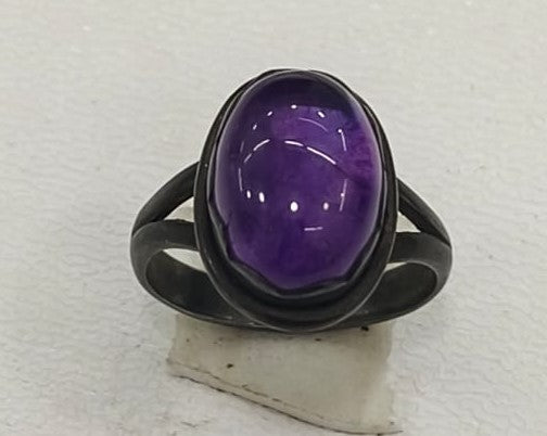 5.50/GMAMETHYST SILVER  RING  (525.00)