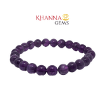 Load image into Gallery viewer, Natural Amethyst Gemstone Bracelet 8MM - NOO6001