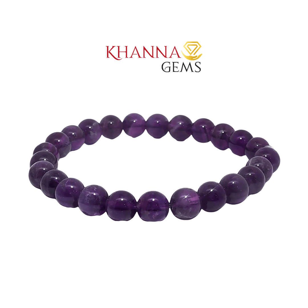 Natural Amethyst Gemstone Bracelet 8MM - NOO6001