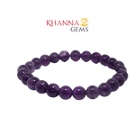 Load image into Gallery viewer, Natural Amethyst Gemstone Bracelet 8MM - NOO6001