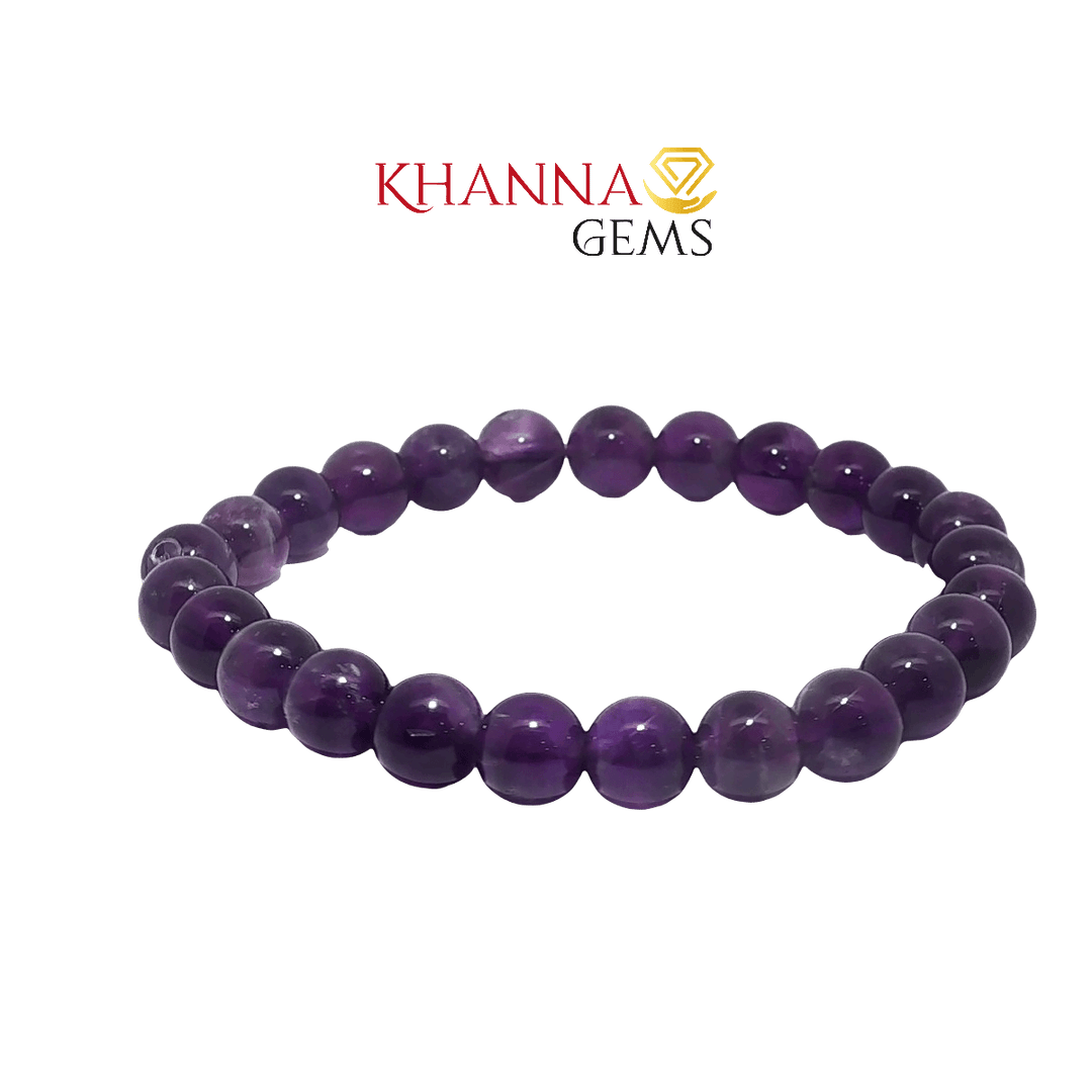Natural Amethyst Gemstone Bracelet 8MM - NOO6001