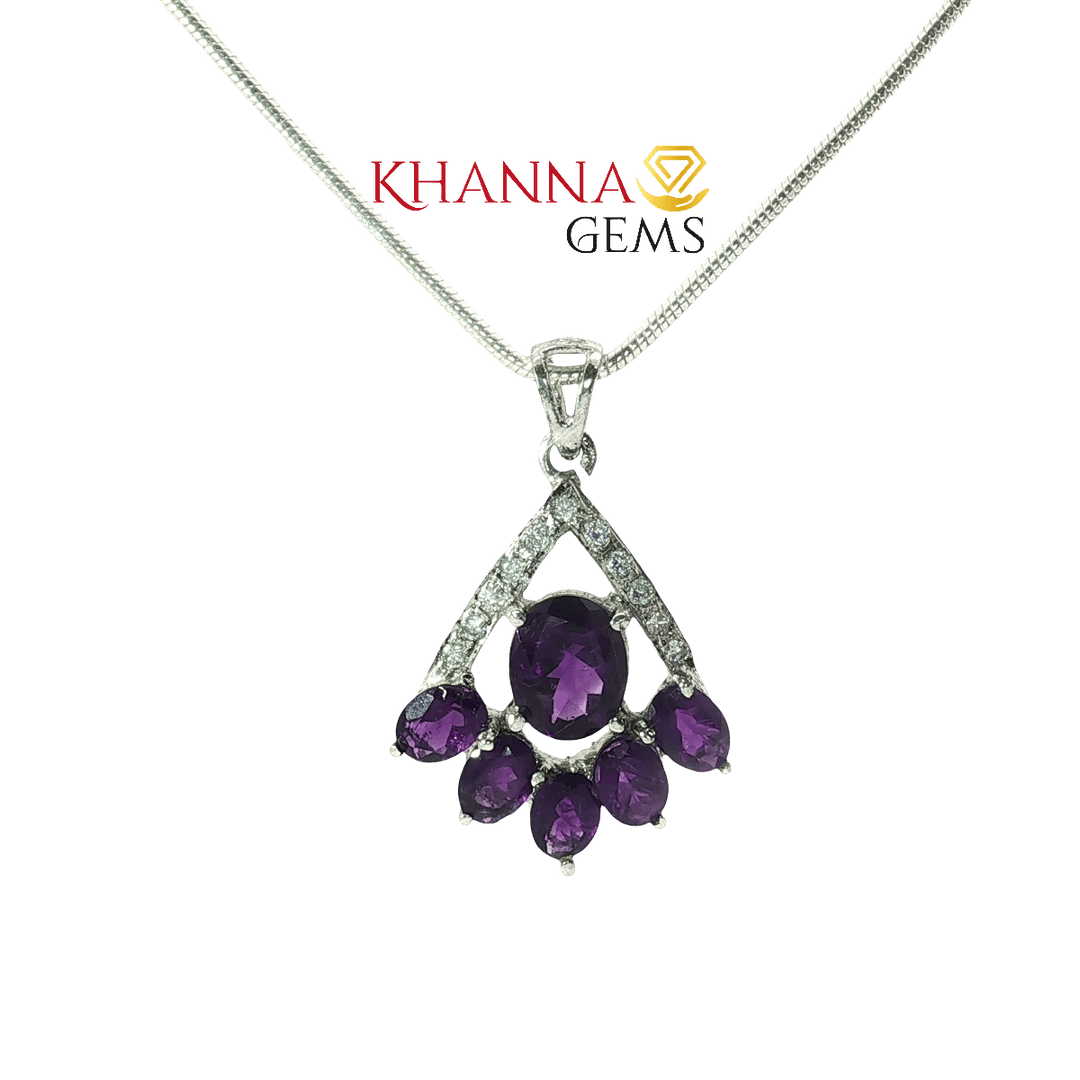 5.10/GM Amethyst Zircon Pendent - N0041