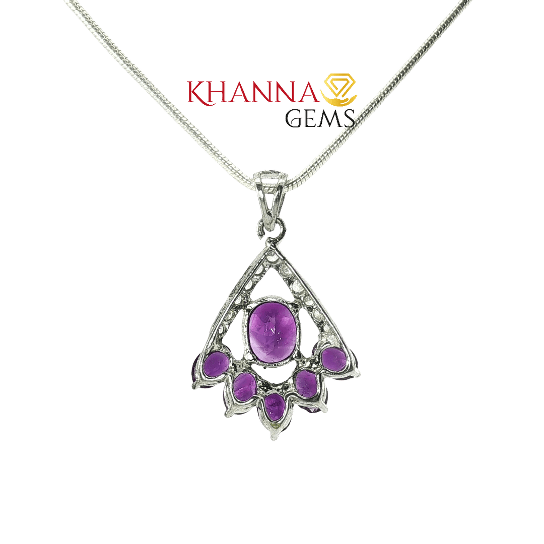5.10/GM Amethyst Zircon Pendent - N0041