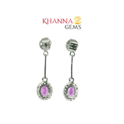 5.40/GM Royal Amethyst & Zircon Earrings - G0029
