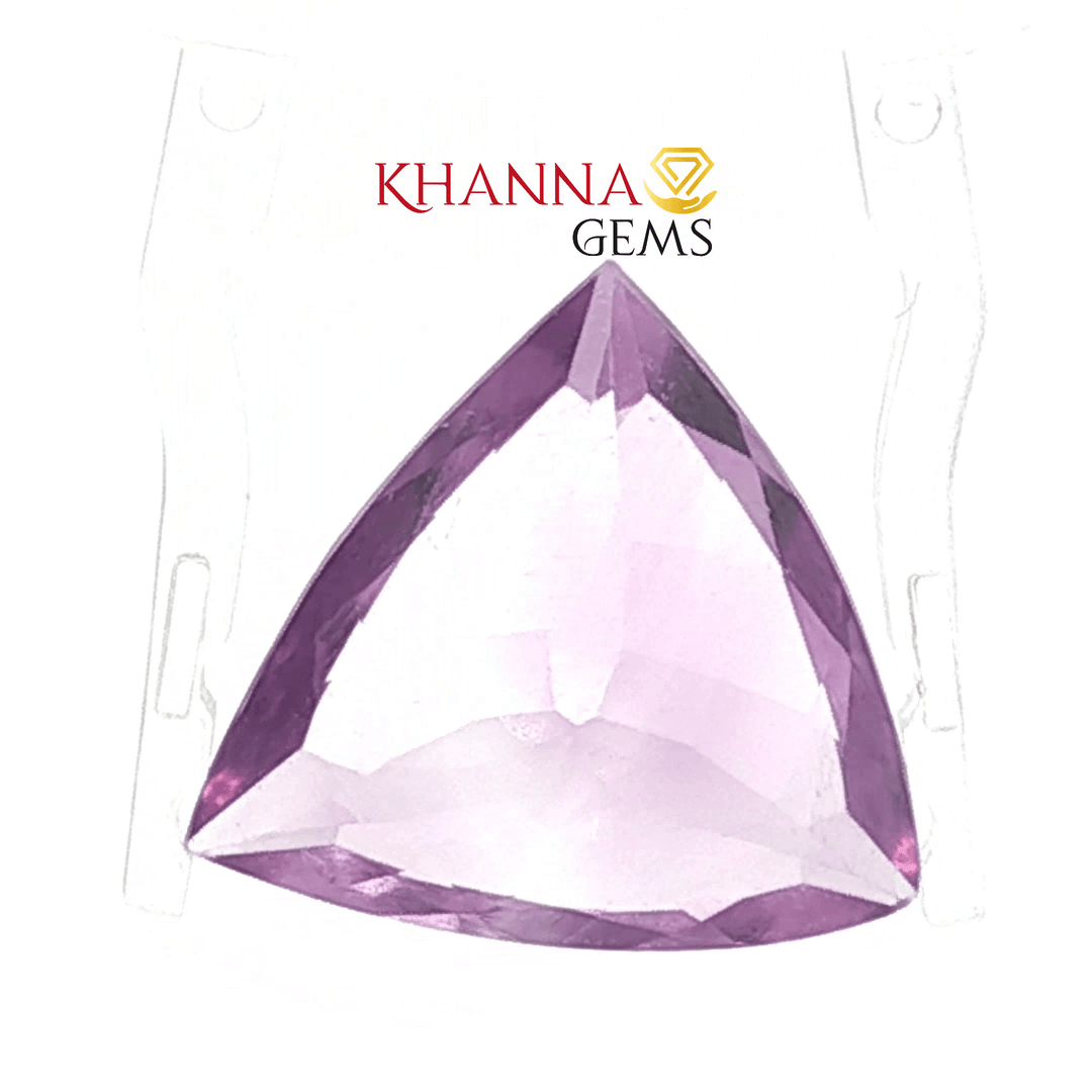 10.85/CT Natural Certified Amethyst Triangular Gemstone -AMET-515155