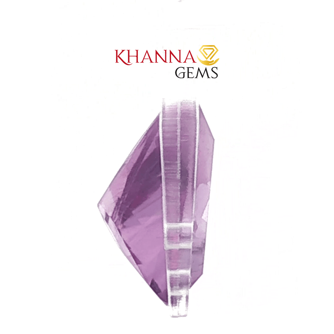 10.85/CT Natural Certified Amethyst Triangular Gemstone -AMET-515155