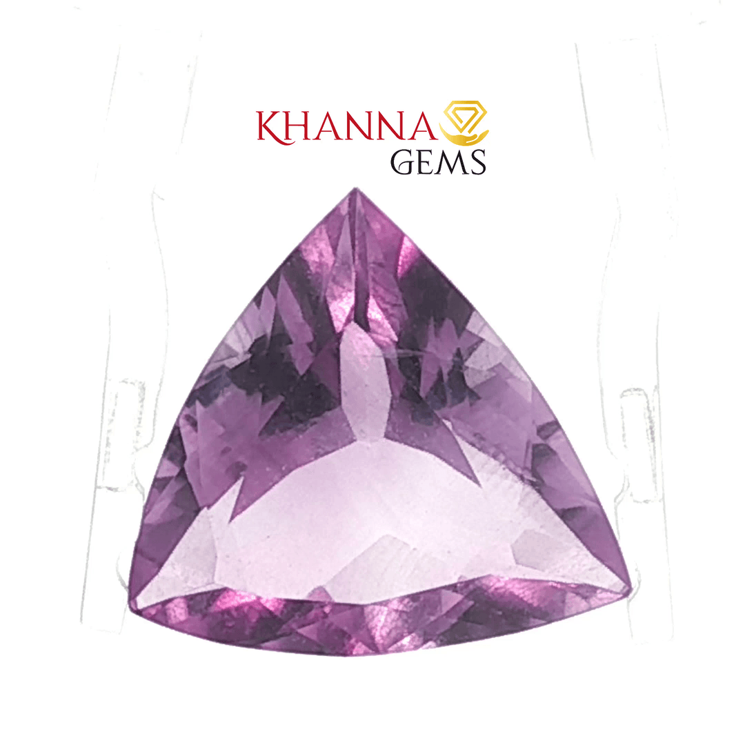10.85/CT Natural Certified Amethyst Triangular Gemstone -AMET-515155