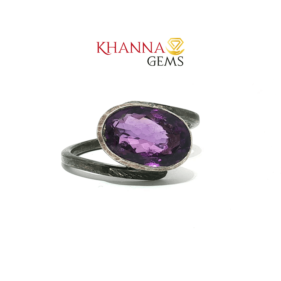 4.44/GM  AMETHYST ANTIC RING Earrings - G0635
